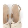 Daks 4cm Cross Leather Semi Dress Sandals Dld301 Ivory
