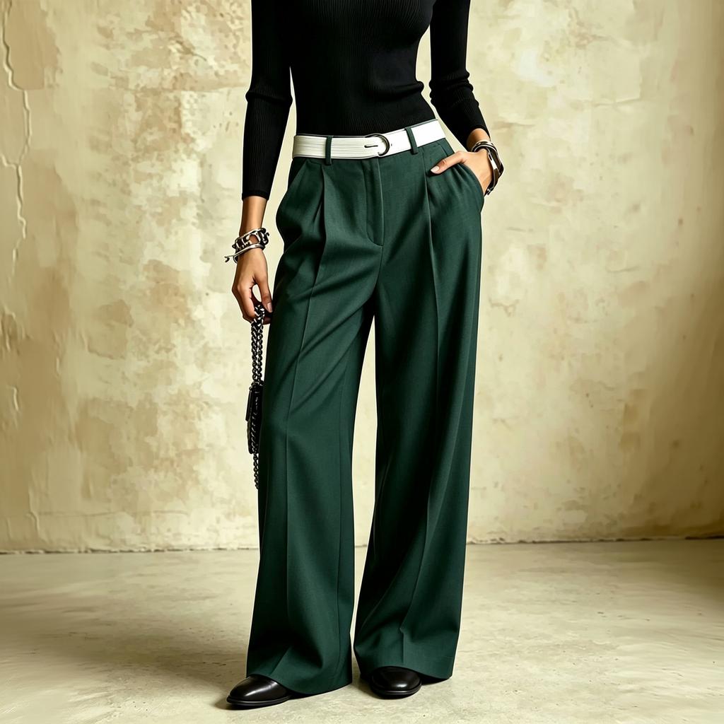 Women's Casual Color Loose Fit Wide Leg Pants for Everyday Wear