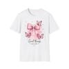 Pink Bow Butterfly T-Shirt and Kids Tshirt | Watercolor Graphic Tee