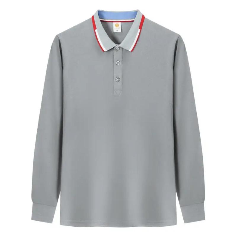 Plus Size Polo Shirt Men Women Long Sleeve T Shirts Classic Stripe Collar Autumn Fashion Brand Casual Business Top Streetwear