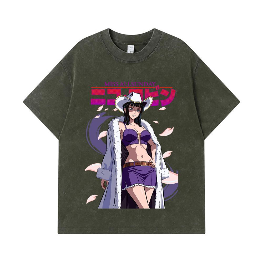 

275 GSM Washed T-shirts 100% Cotton One Piece V56 Miss AllSunday Print Unisex Heavy Cotton T Shirt S армия зеленый