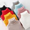 Fashion Baby Girls Winter Turtleneck Knitted Sweaters Clothes Autumn Children Boys Pullover Kids Knitwear Versatile