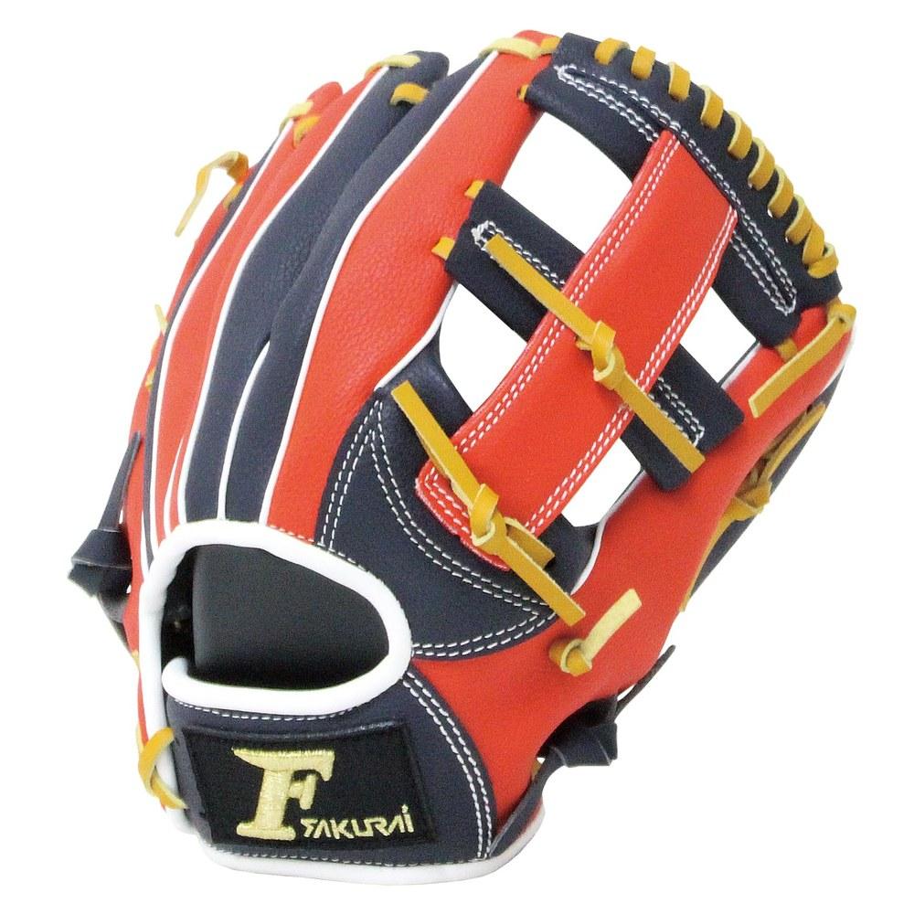 Sakurai Trading Falcon Baseball Glove FG-5718 All-Round Softball Present S Size Navy Red