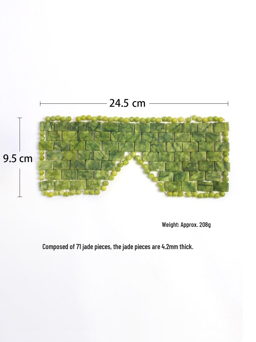 Xiuyu Jade Face and Eye Mask - Handwoven Natural Green Phoenix Jade for Beauty SPA Therapy.
