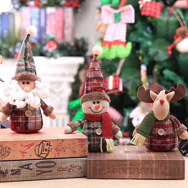 Snowman Doll Merry Chirstmas Decor for Home Table 2025 Elk Doll Christmas Ornaments Santa Claus Navidad Gift Happy New Year 2026