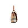 Burberry Borsa a Spalla in Pelle a Quadri Vintage, Borsa a Mano di Lusso con Chiusura a Scatto e Manico Superiore Color Oro per Donna, per il Pendolarismo Quotidiano e le Serate 80661651