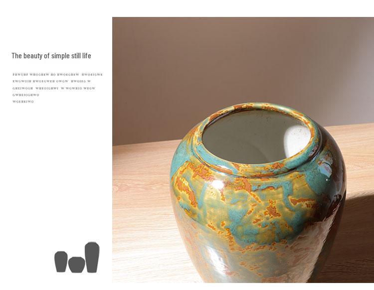 Nowoczesny Minimalistyczny Ceramiczny Wazon na Kwiaty - Styl Malarski Olejny Ornament Dekoracji Domu