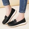 High Quality 100% Cowhide Large-sized Anti-slip Women's Shoes Casual Women's Loafers Thick-soled Lightweight Women's Sneakers