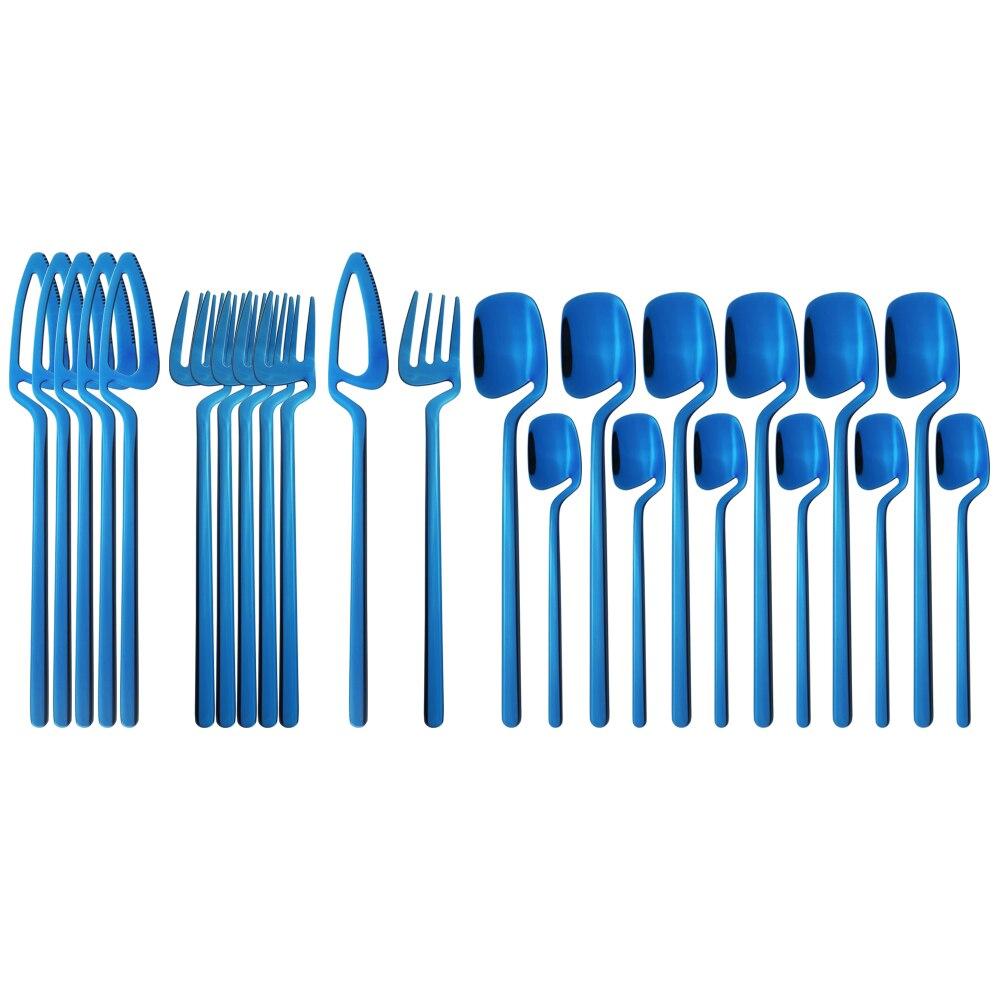 Colorful Hangable Cutlery Set Stainless Steel Creative Dinnerware Coffee Spoon Dinner Tableware Bar Silverware Set Kitchen Flatware