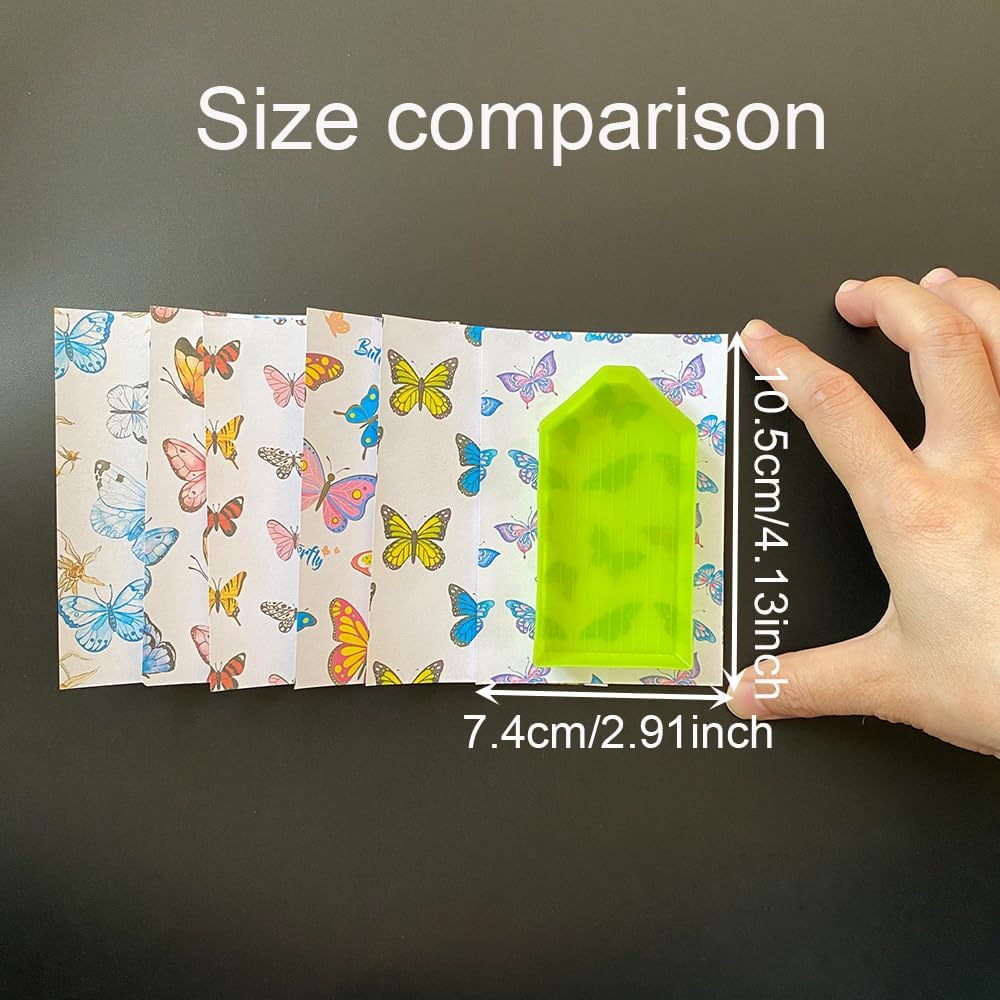 60 Pieces Diamond Painting Release Paper Butterfly Style Single Side Release Sheets Decorative Paper Cover Replacements for 5D Diamond Art Tool
