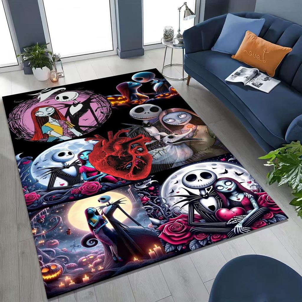 2026 New The Nightmare Before Christmas Jack Cartoo Rug for Bedroom Living Room Sofa Home Doormat Decor, Kid Non-slip Floor Mat