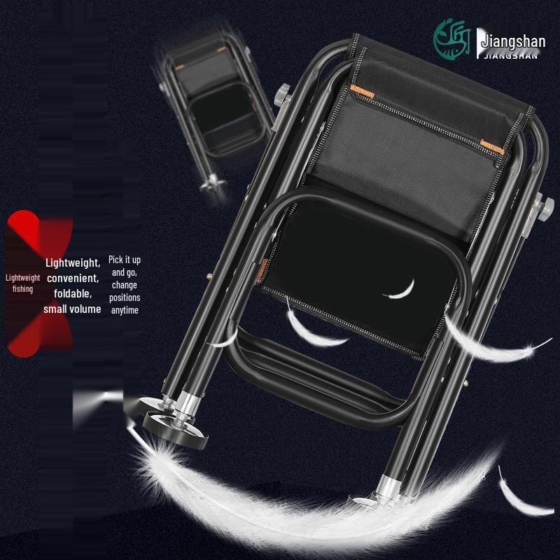 Jiangshan Multifunctional Folding Fishing Chair - Portable Reclining All-Terrain Stool