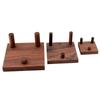 Minerale Display Ezel Drie Haken Display Ezel Stand Houten basis rotsen Display Houder