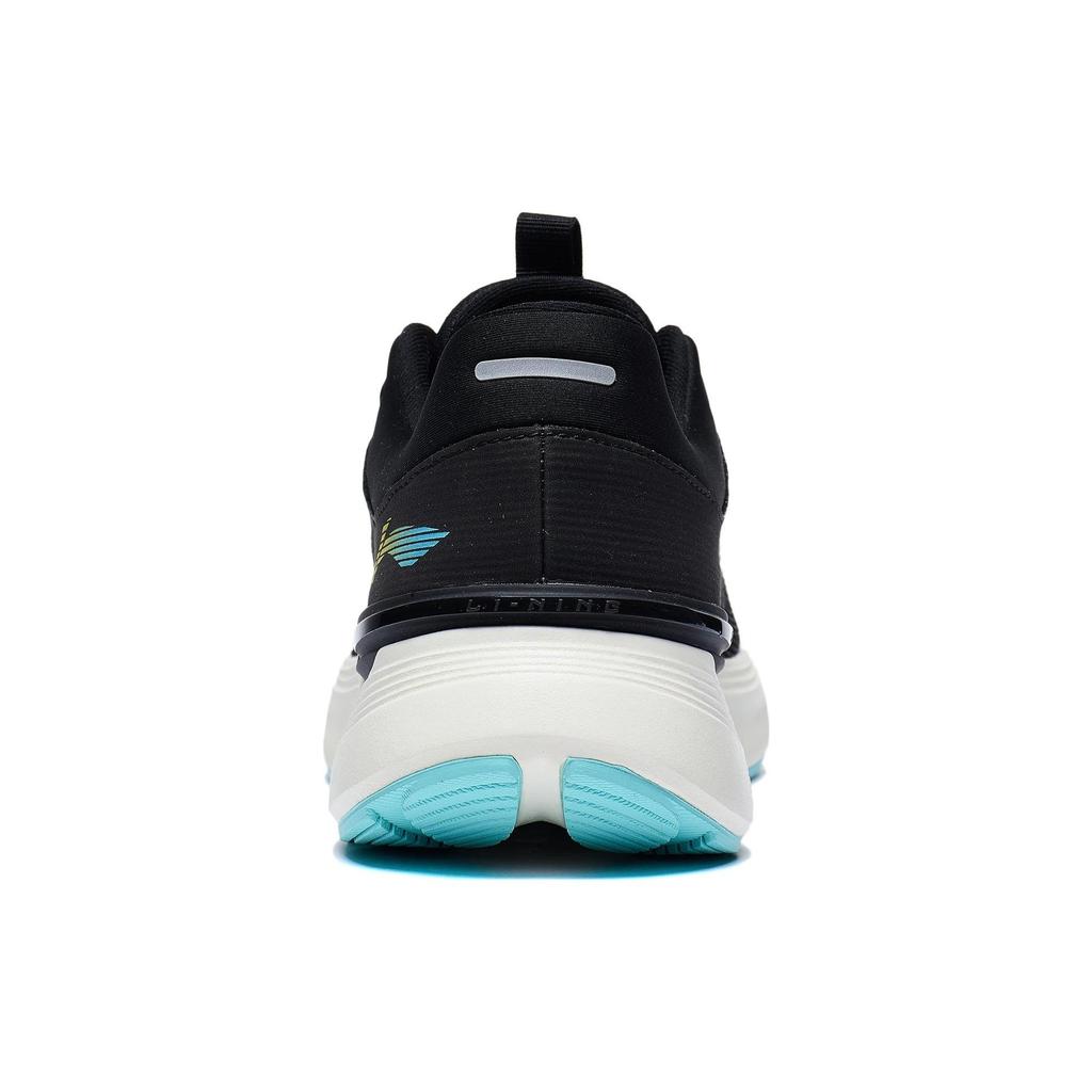 Li Ning Light Shadow Element Körpermaß Rutschfest Abriebfest Atmungsaktiv Low-Top Laufschuhe Herren Laufschuhe Schwarz Türkis ARHS041-5