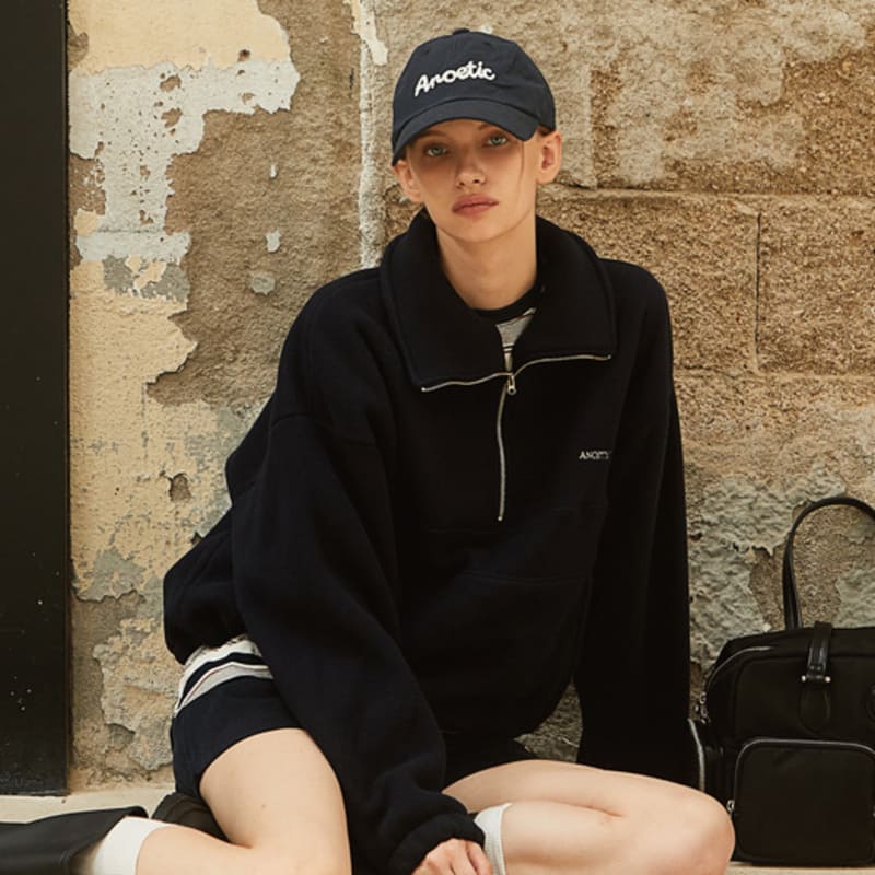 ANOETIC LETTERING BALL CAP_NAVY