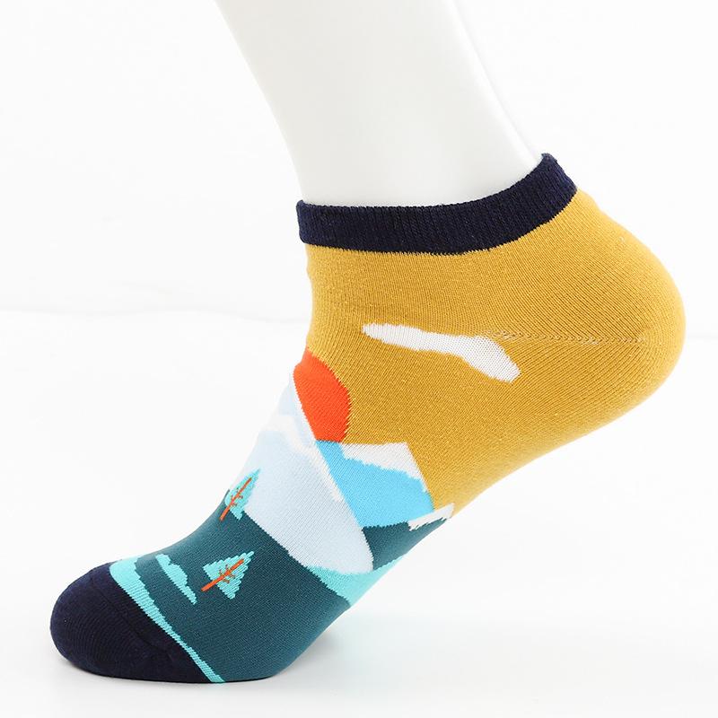 Male Spring Summer New Style Personality Street Hip Hop Sports Low Help Invisible Boat Socks