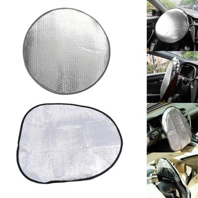 Car Steering Wheel Anti-Heat Sun Shade Cover Sunscreen Insulation Cover Foldable Sun-proof Anti-UV Protect Parasol Shield