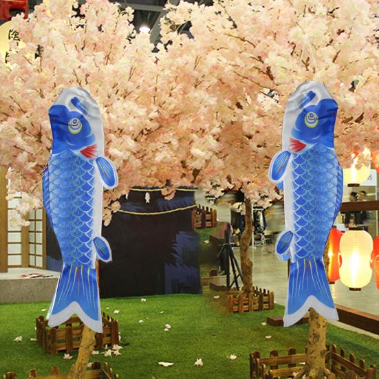 Hanging Pendant Comfortable Hand Feeling Wear-resistant Fadeless Festive Ornamental Decorate Satin Fish Shape Carp Streamer Comic Exhibition Accessory