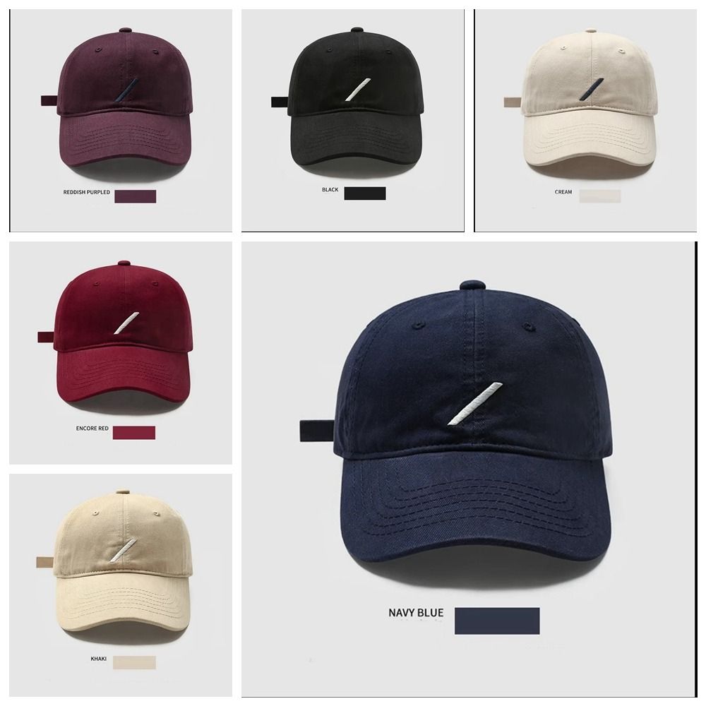 Hole Embroidery Baseball Cap Embroidered Sun Hat Simple Letter Baseball Hat  Girl