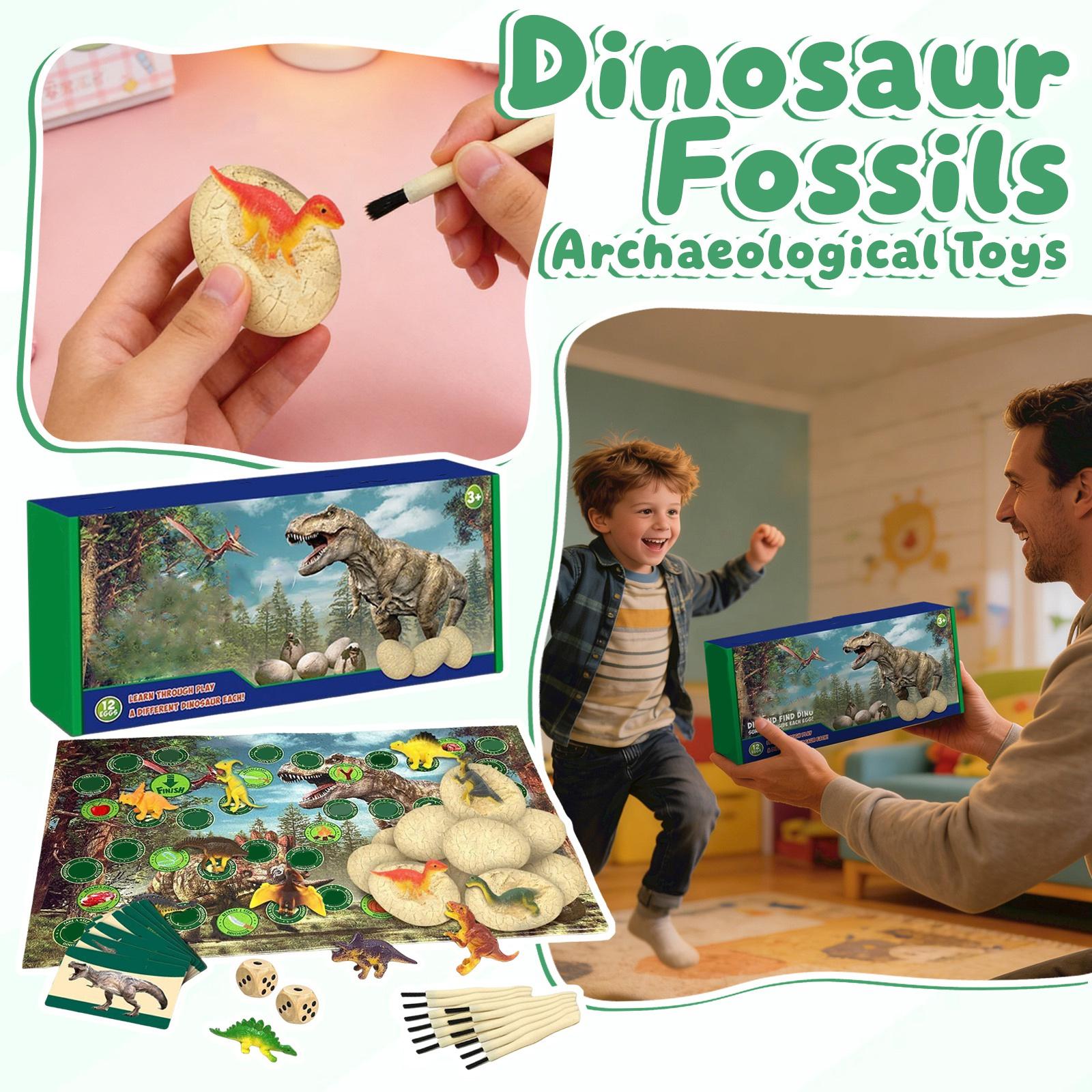 Dinosaur Excavation Archaeological Model Toy Simulation Skeleton Treasure Gift One Size