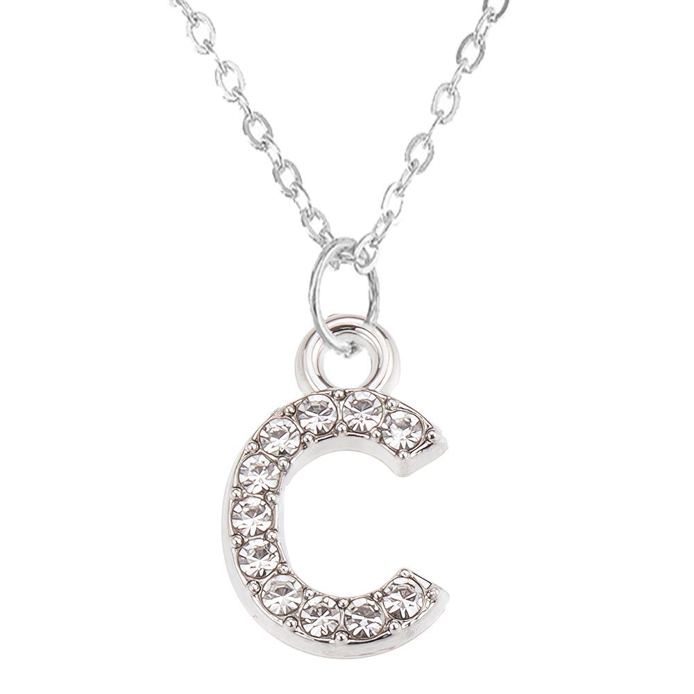 Mode Glanzende A-Z Letter Hanger Bedel Ketting 26 Initialen Alfabet Naam Sleutelbeen Ketting Feest Valentijnsdag Sieraden Cadeau
