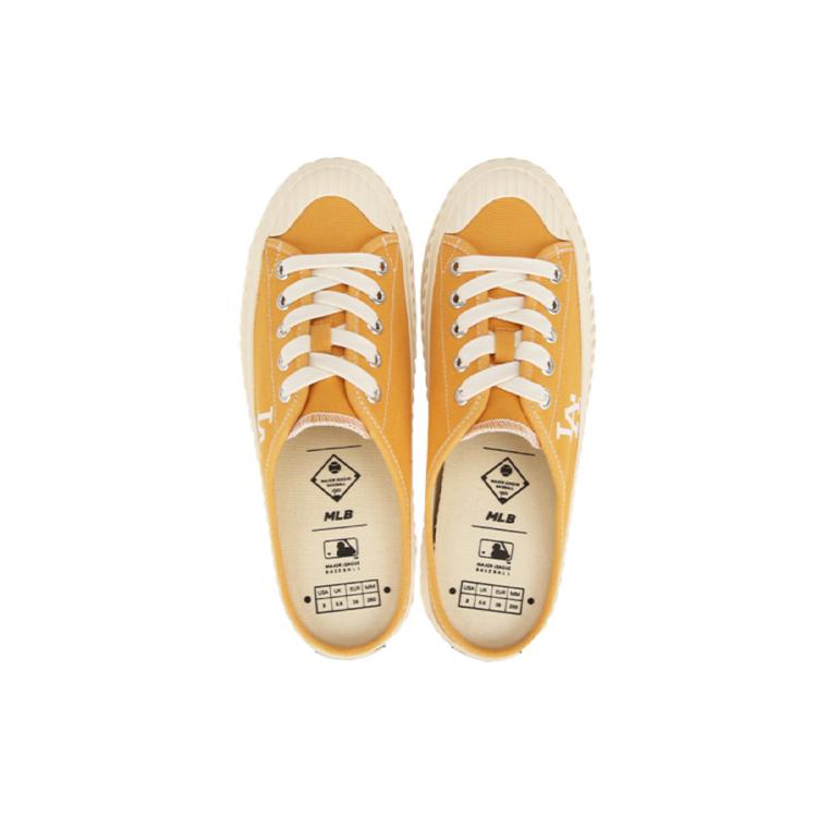 MLB Play Ball Los Angeles Dodgers Slip Resistant Low top Canvas Shoes Unisex Orange Yellow (Unisex) Canvas Shoes 32SHS1011 07D