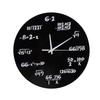 12 Inch Mathematical Wall Clock Black Color Math Wall Clock 3D Decoration Clock Classroom Decor