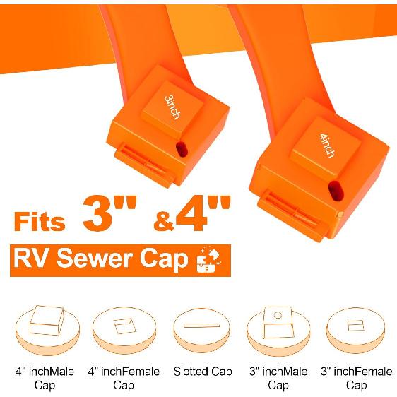 2 PCS RV Sewer Hose Wrench, Multi-Purpose Sewer Hose Connector Wrench For Connecting And Disconnecting Sewer Hoses, Fits 3-Inch And 4-Inch