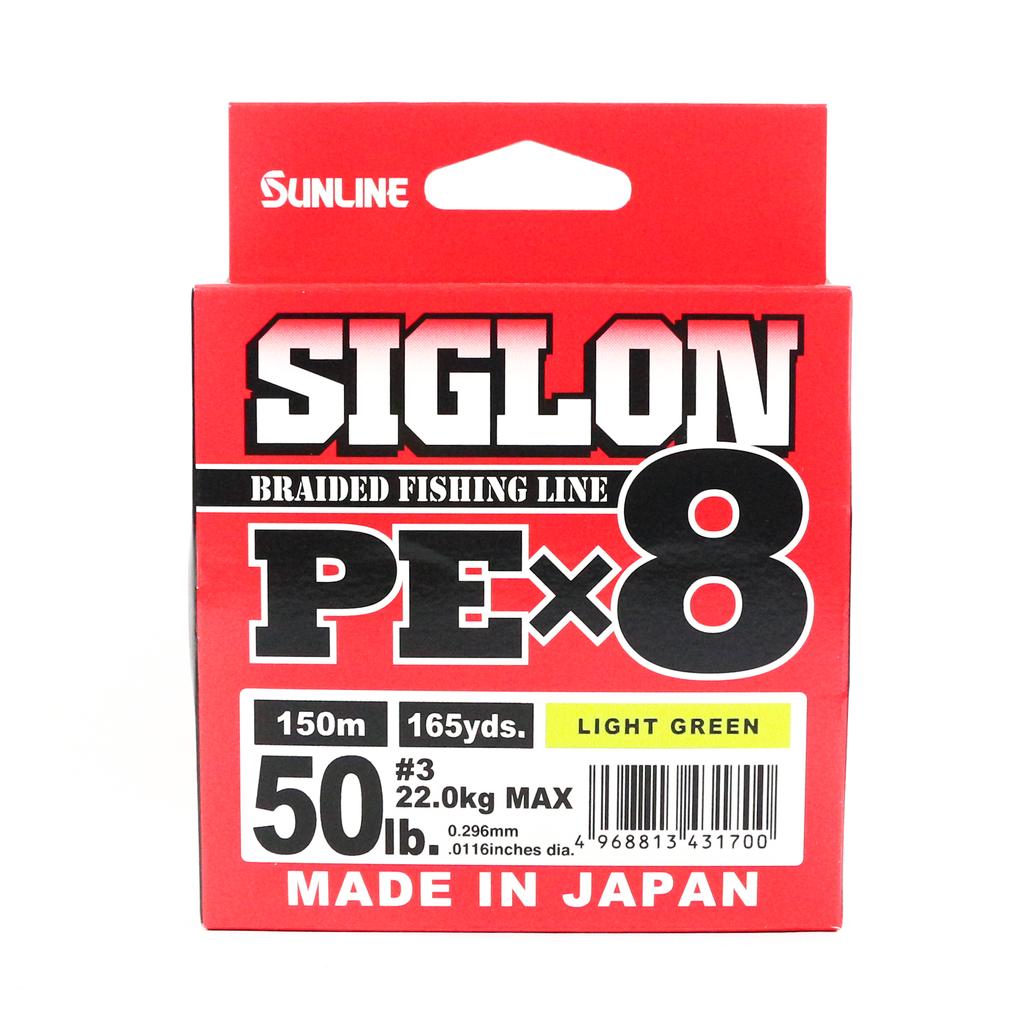 Sunline P.E Schnur X8 Siglon 150M P.E 3 50LB Limettengrün (1700)