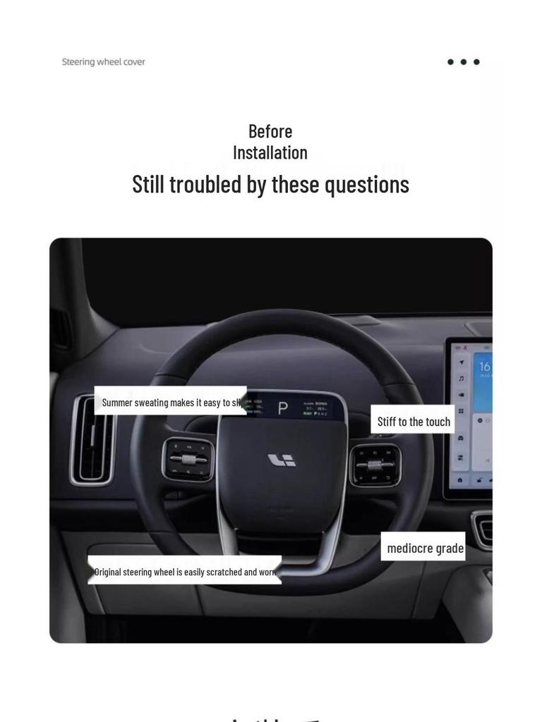 Ultradünne Silikon-Lenkradabdeckung: Rutschfester Griff, Schweißabsorbierende Passform für ideale L9/L8/L7/One Automodelle