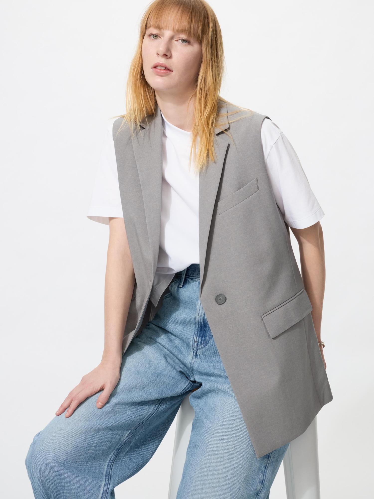 Жилет Uniqlo Япония приталенный 03 GRAY/S