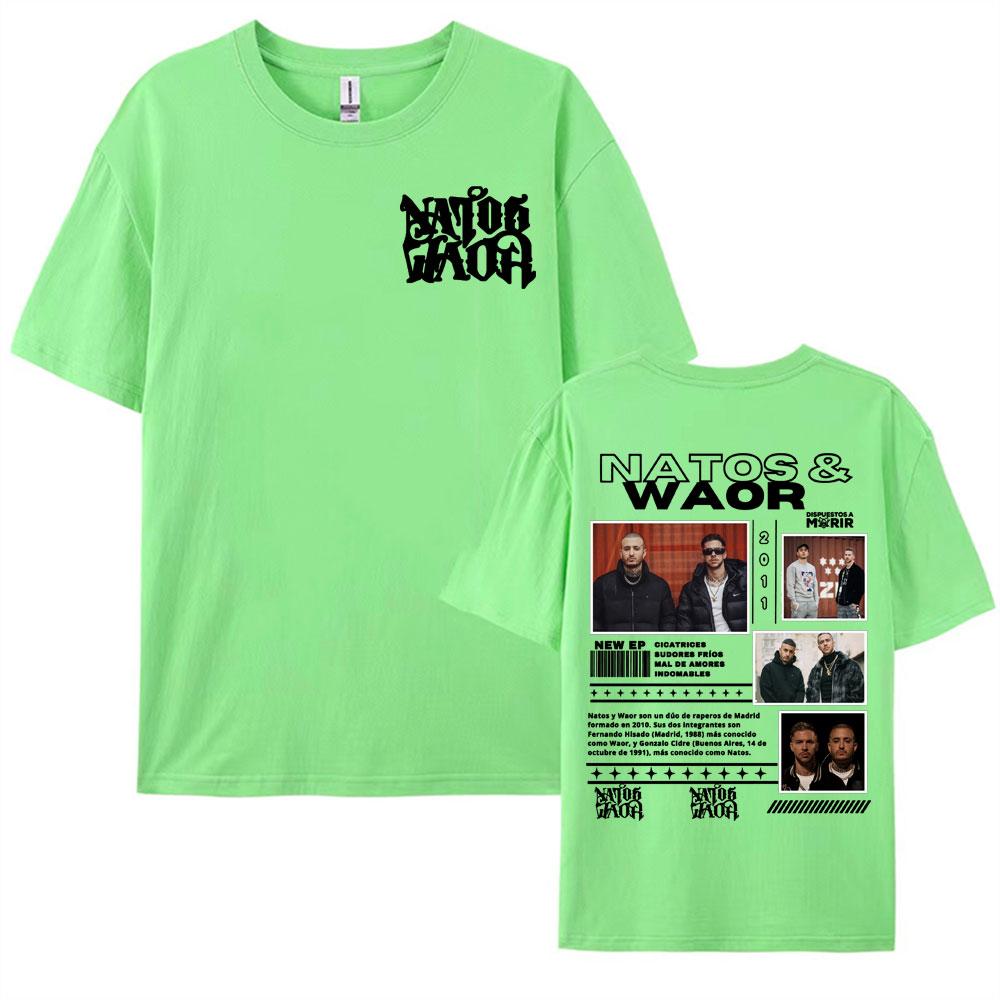 

Rapper Natos Waor Music Album 2025 Tour Graphic Tshirts for Men Women Fashion Hip Hop Vintage Tshirt Casual 100 Cotton T Shirt 3XL