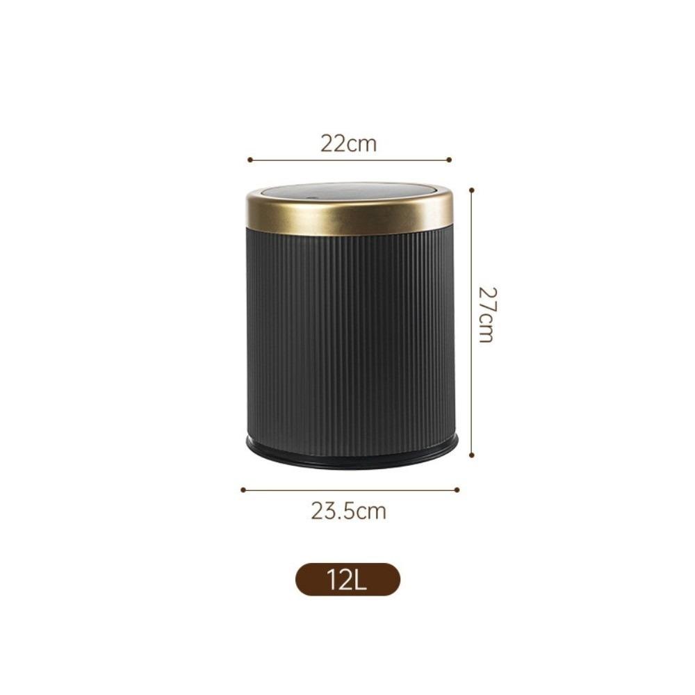 Odor-Sealing 12L Garbage Bin Press Type Living Room Dustbin Kitchen Trash Can Garage Toilet