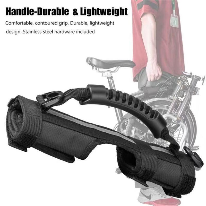 Quickly Release Bicycles Frame Carrying Handle With Comfortable Shoulder Pad For Easyly Transport