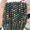 Natural Indian Bloodstone Round Beads 6-12mm for DIY Jewelry Crafting