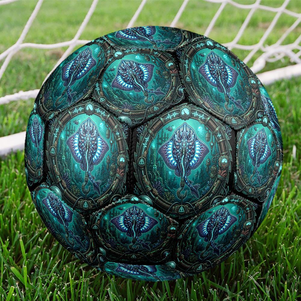 Electroshock Stingray Encounter Round Football Size 5 Adult Ball Suitable for Training Matches and Outdoor Team.