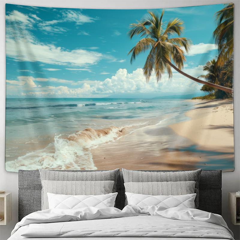 Beach Scenery Wall Tapestry Coastal Landscape Decorative Hanging