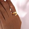 Minimalist Water Drop Ring for Women,Geometric Finger Ring,Stainless Steel Gold-plated Rings, Chic Jewelry Gift