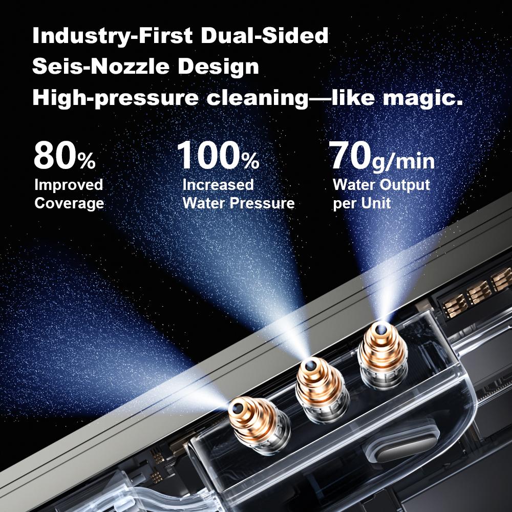 2025 NEW Robot Window cleaner Liectroux S9,Updated Laser, 2 roller brushes,6-way water pump spray,9KPa,app control,voice prompts