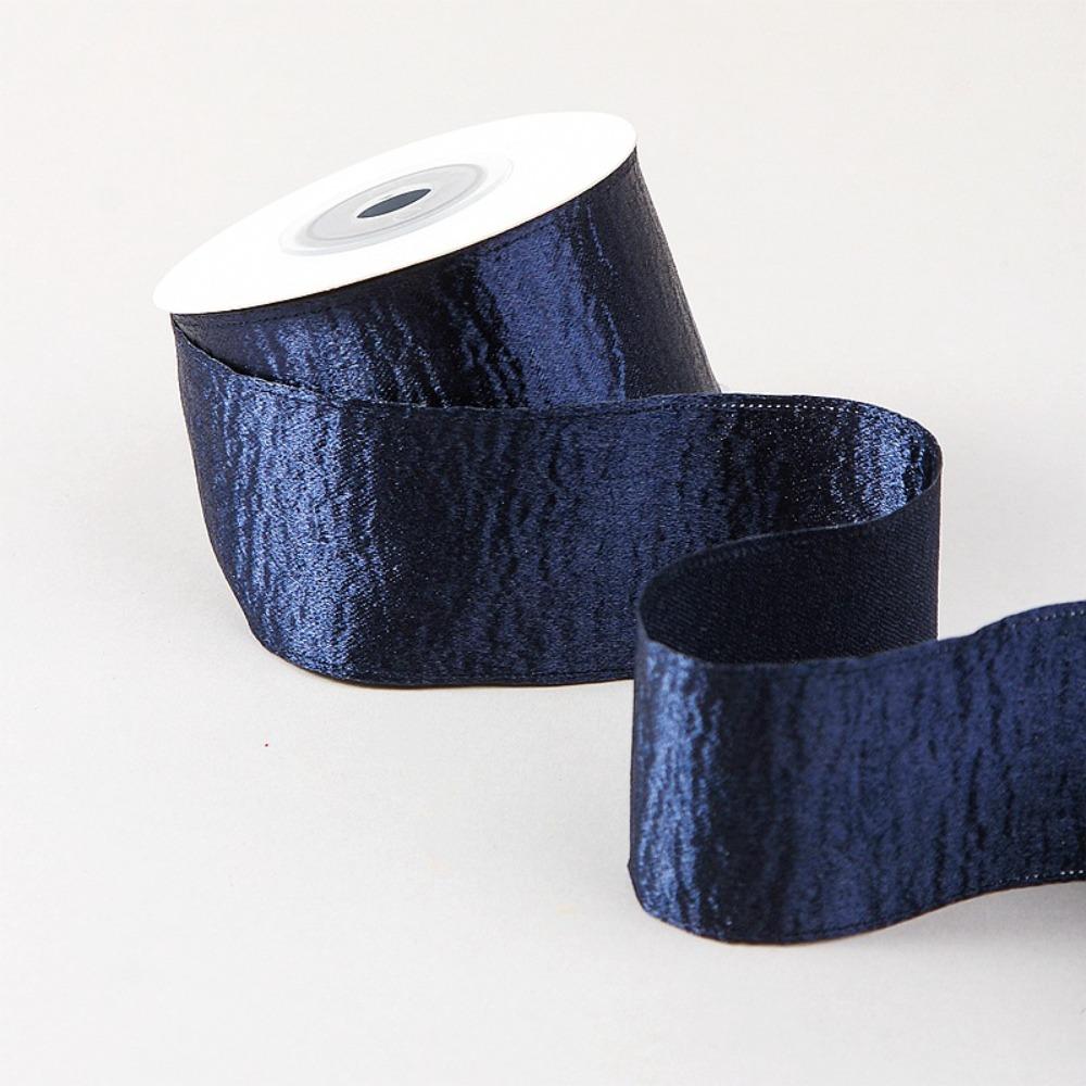 

2.5cm 10 Yards Velvet Ribbon Single Sided Metallic Luster Glitter Ribbon Gloss Glitter Silver Edge Satin Ribbon Hair Bows 10 yards темно-синий