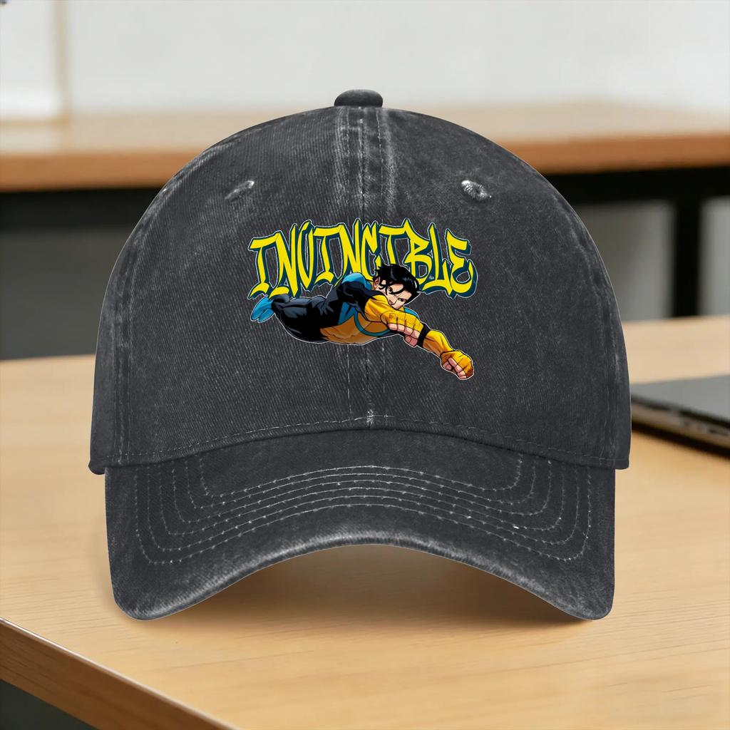 VILTRUM EMPIRE Invincibles Washed Baseball Cap Fashion Sun Trucker Hat Summer Unisex Women Outdoor Gym Snapback Cap