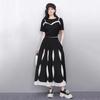 Xitao Patchwork Contrast Color A-line Skirt GYX1618