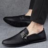 Dress Flats Breathable Oxford Footwear Genuine Leather Mens Shoes Slip on Office Male Formal Shoes Wedding Party Men Monk Shoes