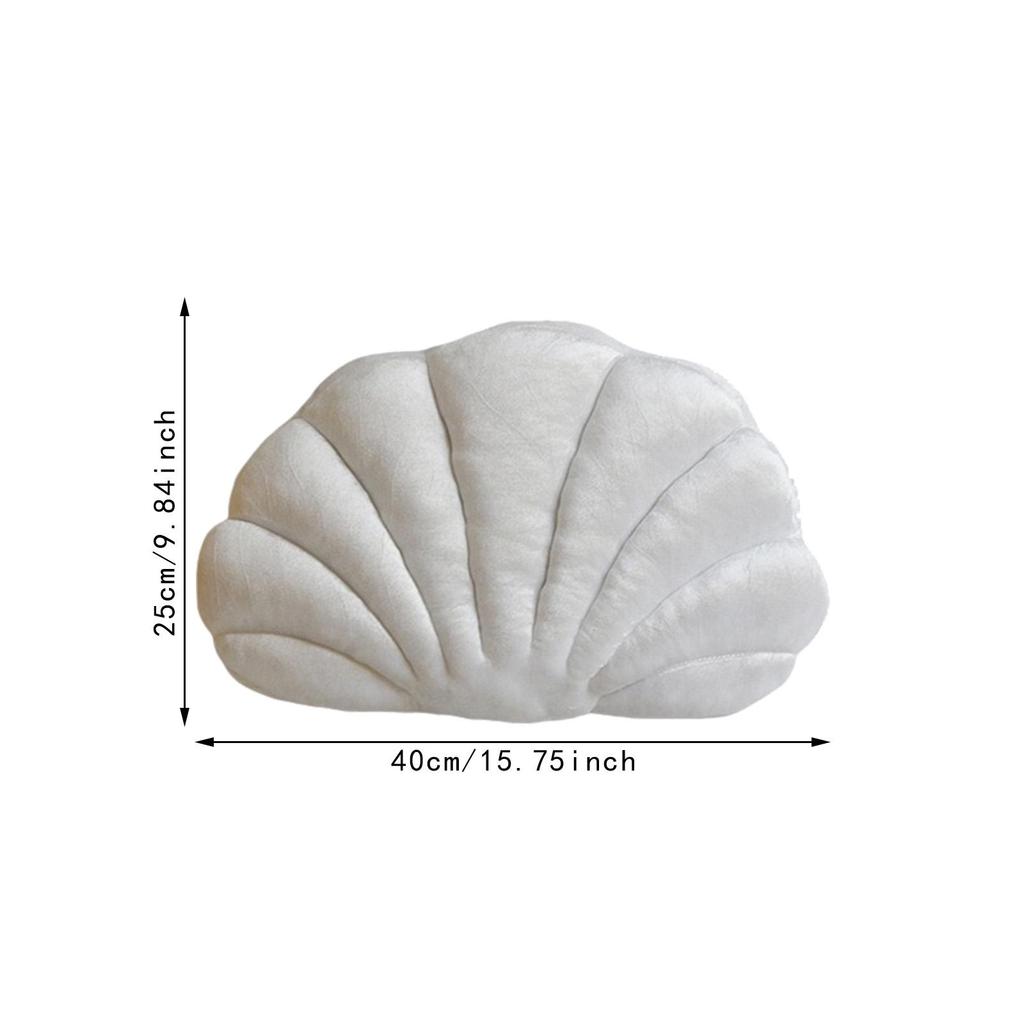Soft Velvet Seashell Throw Pillow Chair Cushion Car Interior Decoration