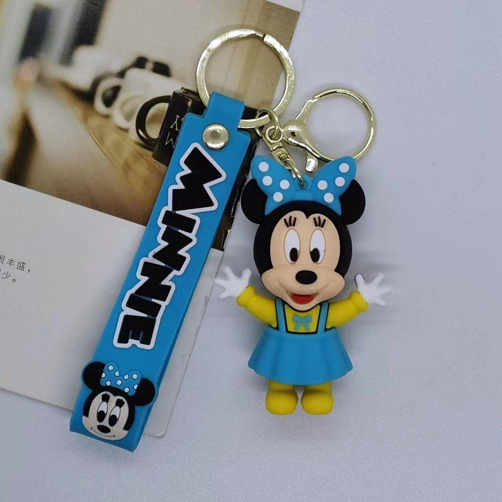 Creative Cartoon Dropping Glue Mickey Minnie Doll Keychain Bag Car Keychain Accessories Gift Wholesale Toys Anime Cartoon Frind