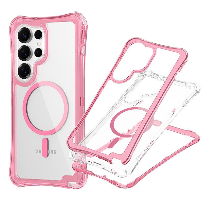 New for Samsung S25 ULTRA Magnetic Transparent 3-in-1 Phone Case