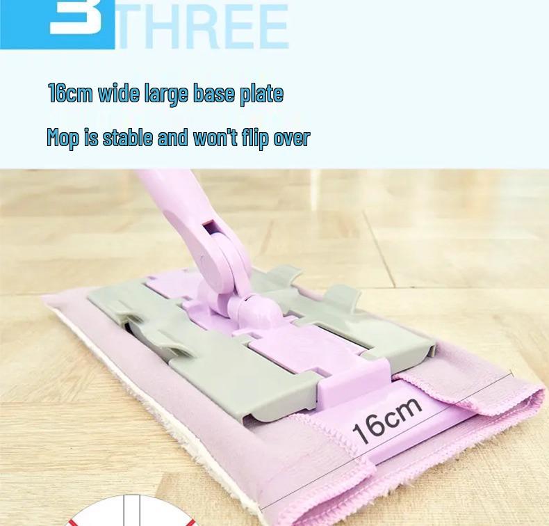 Miao Jie Washable Clip-on Flat Mop Head for Wood Floors