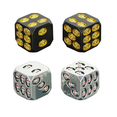 Dark Skull Würfel 2 Stück Metall D6 Würfel 16,8mm für DND Brettspiel Unterhaltung Zubehör