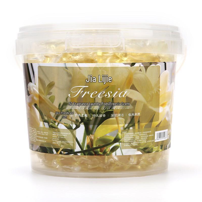 Five-in-One Laundry Pods with Freesia Scent: Long-lasting Fragrance, Stain-Removing Concentrated Laundry Balls