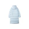 Skechers FW23 Colorful Casual Series Solid Color Casual Hooded Down Jacket Women Outerwear Cashmere-Blue L423W131-00F5